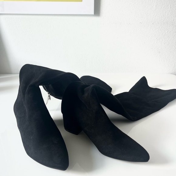 Over the knee vegan suede boots - Picture 2 of 4
